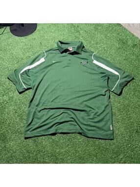 Vintage Nike Marshall University Thundering Herd Polo Shirt Green Mens L